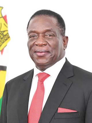 <span class="mw-page-title-main">Emmerson Mnangagwa</span> President of Zimbabwe since 2017