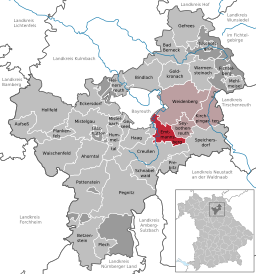 Läget för Emtmannsberg i Landkreis Bayreuth