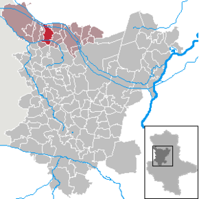 Poziția Etingen pe harta districtului Börde