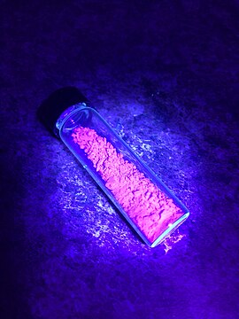 Europium(III) hydroxide under UV light Europium (III) Hydroxide under UV light.jpg