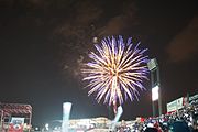 Fireworks after the match