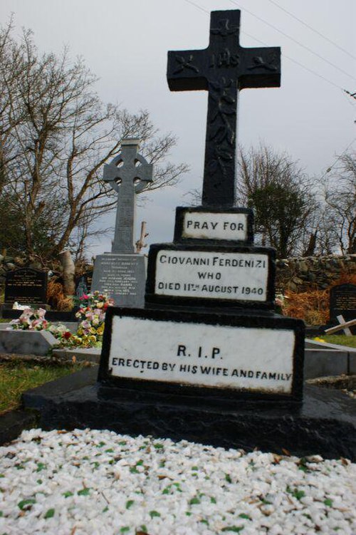 Grave of a Arandora Star victim who was washed up in County Donegal