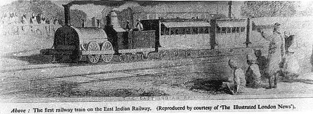 First train of the East Indian Railway, 1854