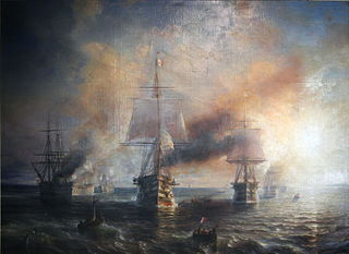 Flotte française se rendant de Cherbourg a Brest