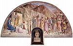 Thumbnail for File:Fra Angelico — Freskenzyklus im Dominikanerkloster San Marco in Florenz, Szene Anbetung der Heiligen Drei Könige.jpg