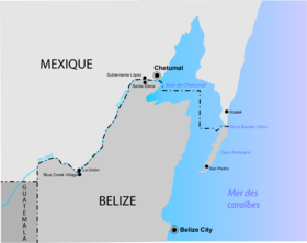 Meksika ve Belize arasındaki kara ve deniz sınırı