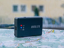 A GPS logger: its measurements can constitute a Fourth Amendment search according to the mosaic theory. GPS logger Holux M-1000C.jpg