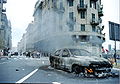 Auto incendiata alla confluenza fra le vie Montevideo e Tolemaide