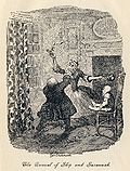 Thumbnail for File:George Cruikshank - Tristram Shandy, Plate VII. The Quarrel of Slop and Susannah.jpg