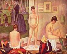 Models (1886-1888), by Georges Seurat, Barnes Foundation, Philadelphia. Georges Seurat 024.jpg
