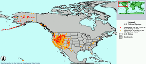 Geothermische Quellen in den USA