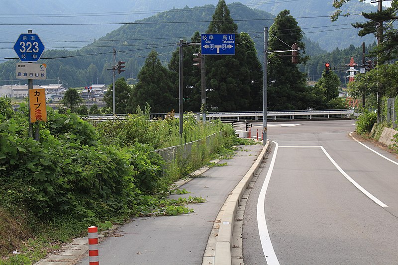 File:Gifu Prefectural Road Route 323 and Route 156.jpg