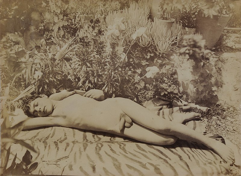 File:Gloeden, Wilhelm von (1856-1931) - n. 0998 - Laying nude boy - Germann auctions.jpg