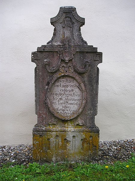 File:Grabstein des Herzoglich-Leuchtenbergischen Revierförsters Joseph Thurmeier in Enkering.jpg