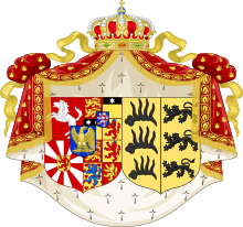 Wappen der Katharina von Württemberg als Gattin Jérôme Bonapartes (Quelle: Wikimedia)
