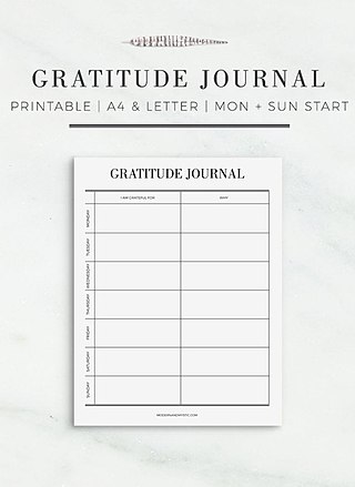 <span class="mw-page-title-main">Gratitude journal</span>