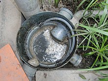 Grease trap for greywater in Lima, Peru Grease trap for greywater (5293658840).jpg