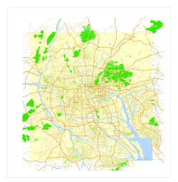Guangzhou city map plan, China