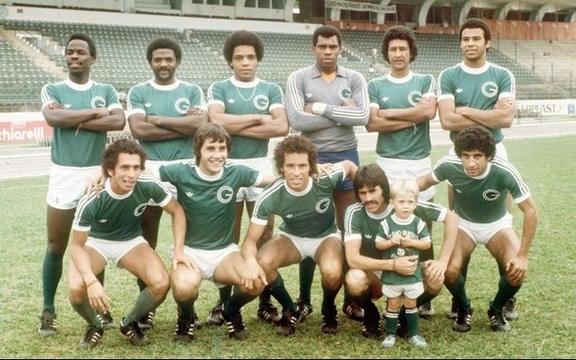 Group photo of the 1978 Guarani squad, from the city of Campinas, winners of the 1978 Campeonato Nacional de Clubes. Together with Santos, they are th