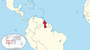 Localisation du Guyana.