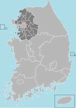 Hanams läge i Gyeonggi och Sydkorea