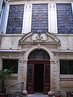 Hôtel d'Avèze, Montpellier - fachada do pátio interno. JPG