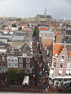 Grote Houtstraat shopping street in Haarlem
