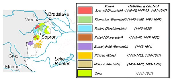 Habsburg mortgages in Burgenland between the 15th and 17th centuries