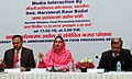 Harsimrat Kaur Badal addressing the press conference on the steps taken to attract investments in the food processing sector and the new announcement made for the food processing sector in the budget for the financial year (1).jpg