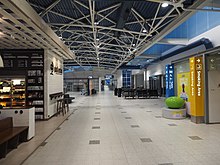 Airside inside Helsinki-Vantaa Airport Terminal 1 early in the morning Helsinki Airport international zone in the morning.jpg