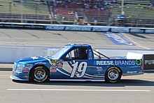 Hemric's No. 19 Reese Brands F-150 during practice for the 2016 Careers for Veterans 200 at Michigan International Speedway. Hemric Michigan 200.jpg