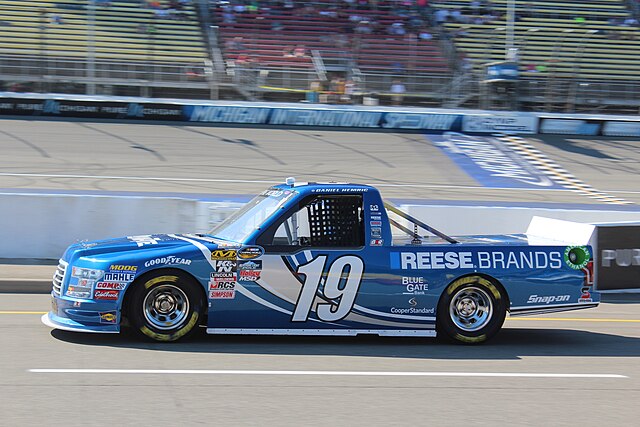 Hemric's No. 19 Reese Brands F-150 during practice for the 2016 Careers for Veterans 200 at Michigan International Speedway.