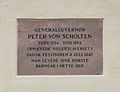 * Nomination Here-lived plaque of Peter von Scholten, Viborg, Denmark.--Jebulon 15:49, 30 March 2016 (UTC) * Promotion Good quality. --Hubertl 18:29, 30 March 2016 (UTC)