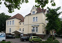 Lodge House used by The Rose of Minden Lodge. A listed building, built in 1907. City of Herford Herford - 2014-07-20 - Unter den Linden 34, Freimaurer-Loge (03).jpg