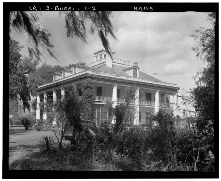 File:Historic American Buildings Survey Richard Koch, Photographer April, 1936 VIEW OF HOUSE FROM SOUTHEAST No. 1 - Burnside Plantation, State Highway 1, Burnside, Ascension Parish, LA HABS LA,3-BURSI,1-2.tif