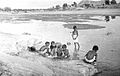 Hostel boys washing clothes, Latehar, India, 1956 (16979318142).jpg