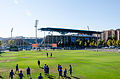 Training bij het stadion.