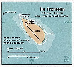 Kort over Tromelinön