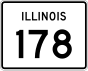 Illinois Route 178 marker