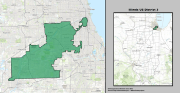 Illinois US Congressional District 3 (siden 2013). Tif