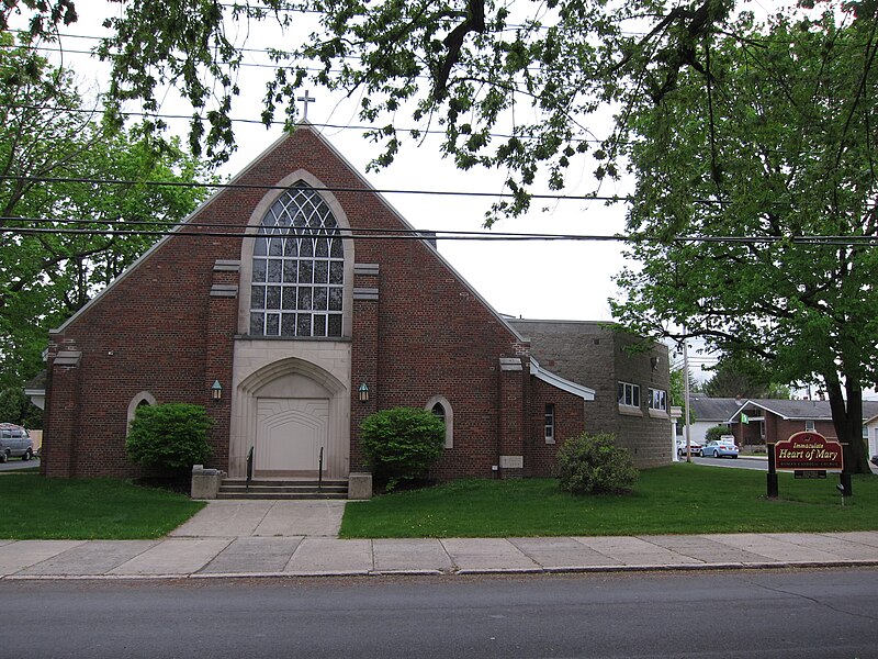 File:Immaculate Heart of Mary Parish (Watervliet, New York) - exterior, front.JPG