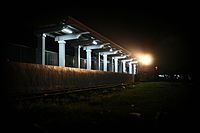 Iriga station at night. Iriga City Train Station.JPG
