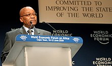 Zuma speaking at the 2009 WEF in Davos Jacob Zuma, 2009 World Economic Forum on Africa-11.jpg