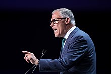 Inslee speaking to the California Democratic Party State Convention in June 2019 Jay Inslee (48017483757).jpg