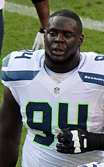 Howard in the 2012 preseason while with the Seahawks. Jaye Howard.JPG