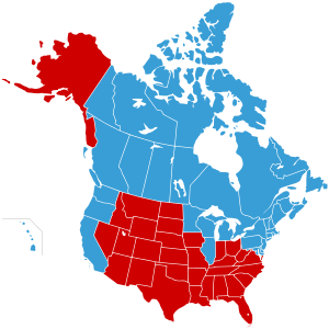 Map Of Northern Usa And Southern Canada Jesusland Map - Wikipedia