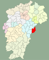 Contea di Lichuan – Mappa