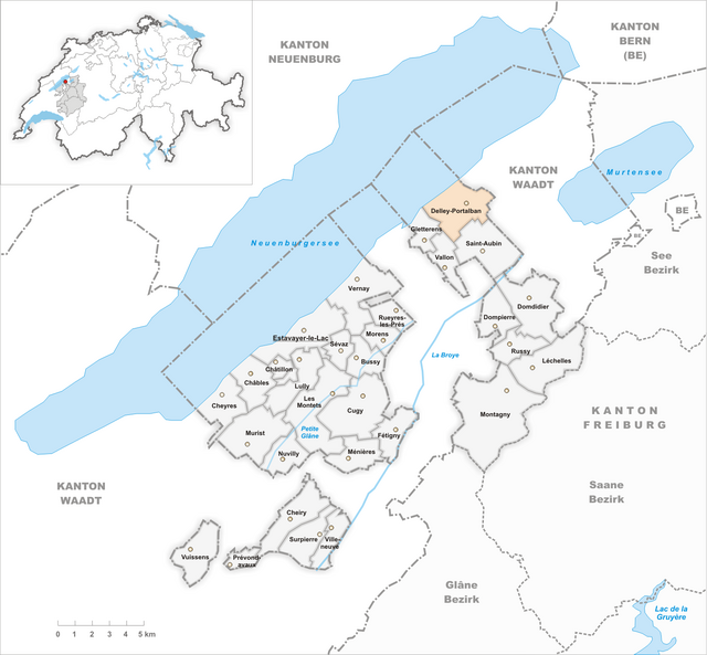 Delley-Portalban - Localizazion