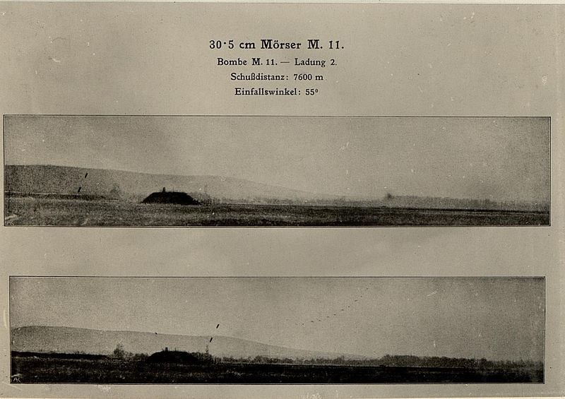 File:Kinematographische Aufnahme einer 30.5 cm Granate im Fluge zum Beweise der richtigen Stellung der Geschossachse zur Flugbahn. Aufgenommen am 27.3.1916. (BildID 15470209).jpg