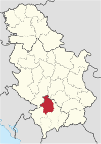 Kosovska Mitrovica in Serbia.svg